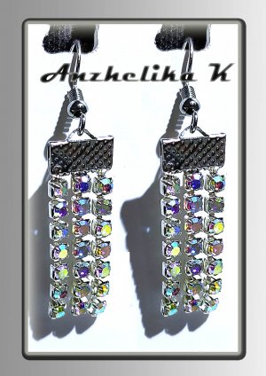 Серьги из стразовой цепочки / Без клея и шитья! / Мастер класс