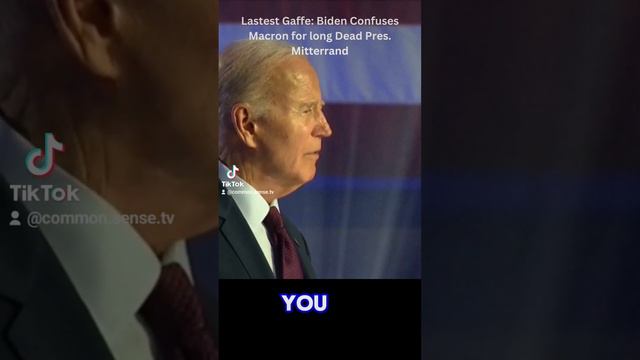 Biden confuses Macron for dead President Mitterrand.. #biden