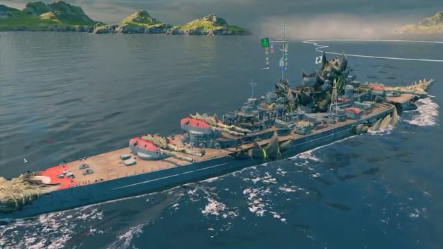 Бисмарк. Хеллоуин-Камо. Забавный. Страны Оси в World of Warships смотреть онлайн
