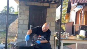 ЖАРКОЕ в казане на костре!