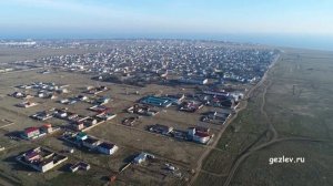 Земельные участки и дачи на Песчанке, возле пгт. Заозерное и Евпатории Крым с высоты птичьего полет