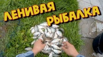 Ловля рыбы в пруду.Поплавок и проверенная ловушка - кормушка с сетью