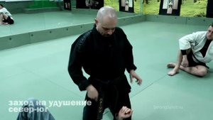 BJJ. Север-юг. Заход на удушение север юг.