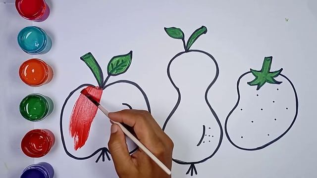 Fruit drawing for children Bolalar uchun meva rasm chizish Рисование фруктов для детей