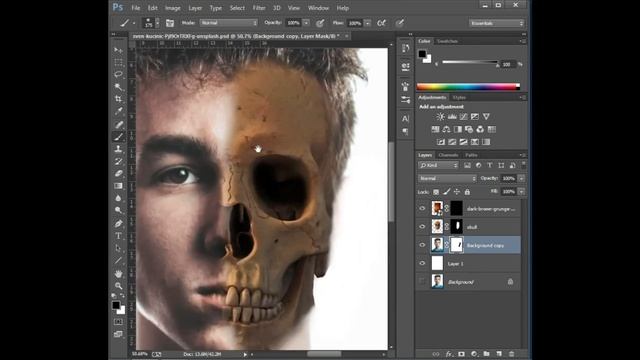 Halloween Skull Face - Photoshop Tutorial | Photoshop Editing 2020 | Editing Zone Army смотреть онлайн