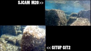 SJCAM M20 vs GitUP GIT2 [Underwater test] [Sardinia]