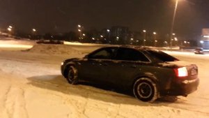 Audi snow drift (A4 B6 1,8T Quattro) Ауди A4 B6 снежный дрифт