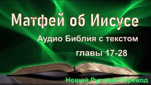 От Матфея, гл. 17-28 тайм-коды #НовыйРусскийПеревод #аудиоБиблия #библия_слушать #евангелие