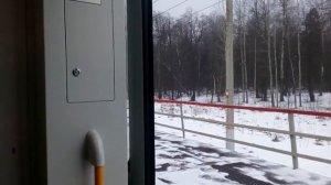 ЭД4М-0487 ЦППК: Автоиформатор и тамбур электропоезда 19.03.2016