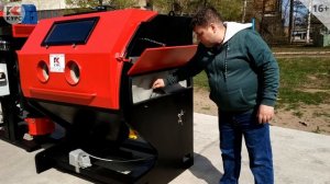 Дробеструйная напорная камера с проходными дверцами