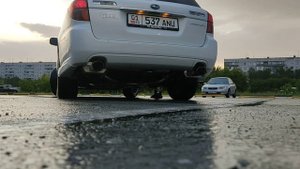 Звук выхлопа Субару Легаси FGK prova! Трасса 63мм