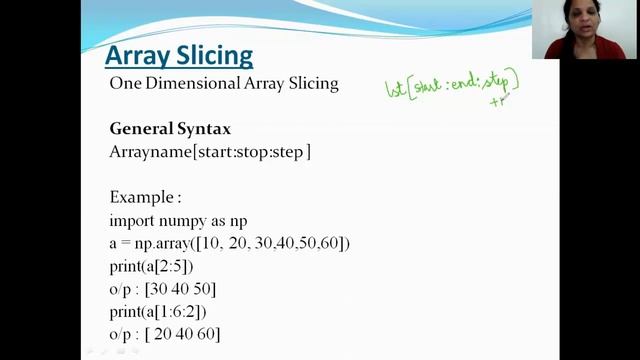 Working with NumPy   Reshaping, Slicing and Accessing