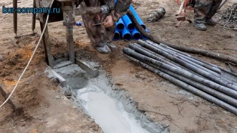 Бурение скважин, известняк .