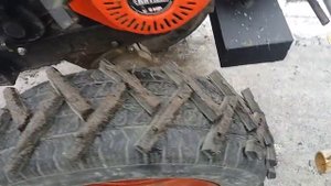 Протектор елаочка на Мотоблок, испытание