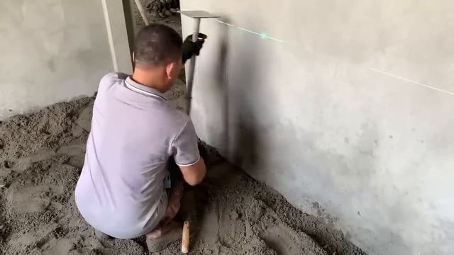 Как быстро сделать стяжку пола ( технологии Китая ). Betonilha rápida