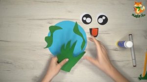 Earth Day craft / Paper craft World Earth Day / Аплікація до Всесвітнього Дня Землі