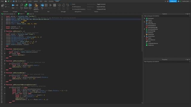 Roblox Tutorial - How to use Multi Cursor Editing смотреть онлайн