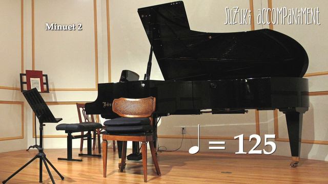 Suzuki Violin Book 1 | Minuet 2 | Piano Accompaniment | 125 BPM смотреть онлайн