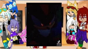 sonic and his friends react to Shadow.