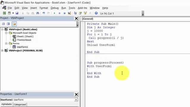 Excel VBA how to create Progress Bar