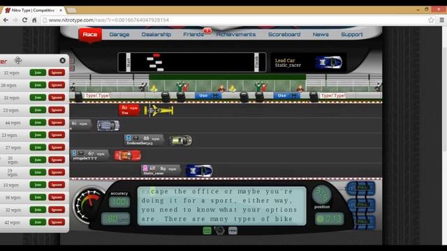 Let's Play at Nitro type смотреть онлайн