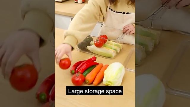 Fridge Bins Freezer Bin Refrigerator Organizer Stackable BPA Free Drawer Organizers for Refrigerato