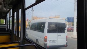 Поездка в троллейбусе № 252 в районе Лечгородка в Тирасполе │ A trip in the Tiraspol trolleybus ZiU