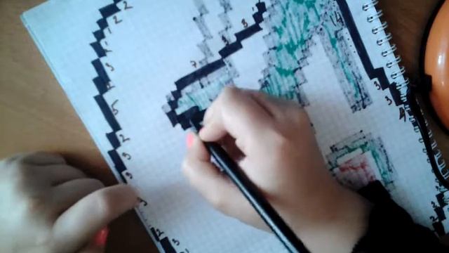 Рисунок по клеточкам. Девочка. 2 часть ? смотреть онлайн