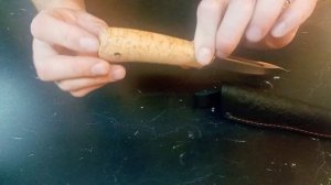 Нож 95Х18, рукоять из карельской березы