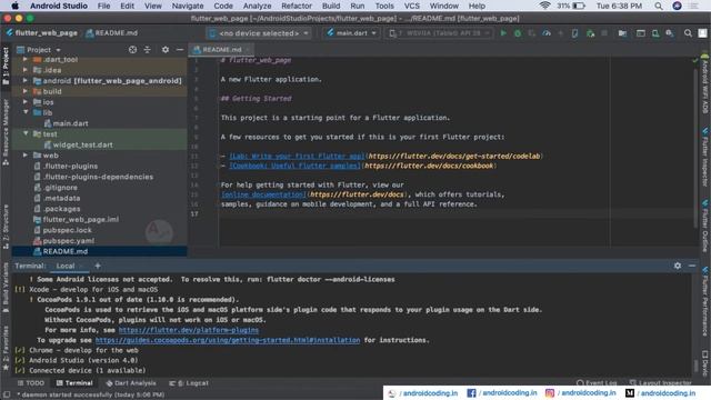 Flutter : Android tool chain update | Android Studio | Added Subtitles | flutter coding
