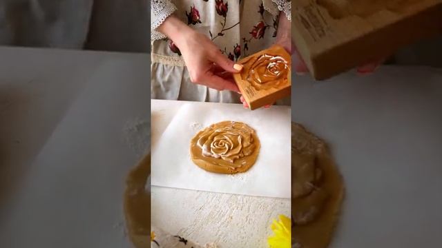 Деревянная форма для печатного пряника Роза парадайз Текстурра