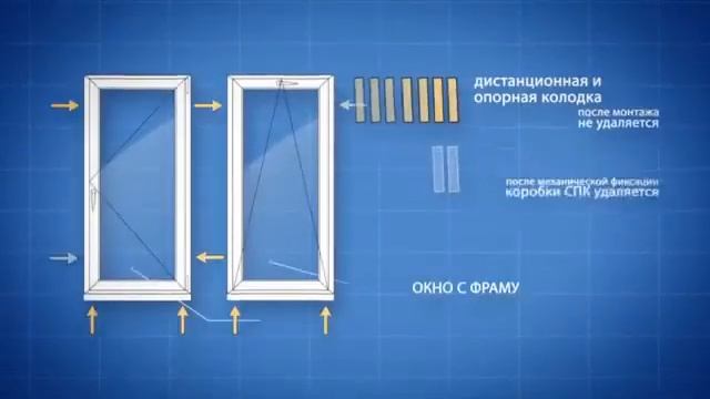 часть 4 установка окна в проем с помощью полимерных прокладокmp4