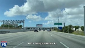 I-95 South - West Palm Beach to Miami - Florida - 4K Highway Drive