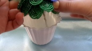 Цветок Фиалка из бисера. Плетение цветка. Часть 2 Бисероплетение