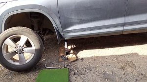 Skoda Kodiaq Active. Меняем колеса. Хитрости и тест нового компрессора.
