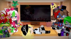 Security breach reacts to the Afton family || Gacha || Fnaf || GCRV || Tw/Blood || (Description)