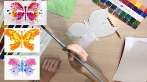Монотипия. Сказочная бабочка.