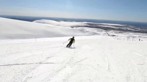 Катание на горных лыжах. Кировск, Хибины Апрель, 2021