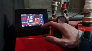 Автоматический котел КТМ 40 с контроллером Biomatic. Емельяново.