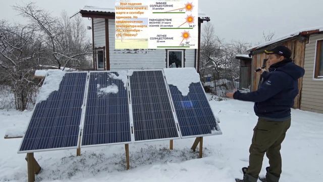 Как правильно установить солнечные панели для зимы и для лета! смотреть онлайн