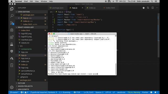 React Hooks Tutorial: How to Use Hooks in React.js App + Source Code смотреть онлайн