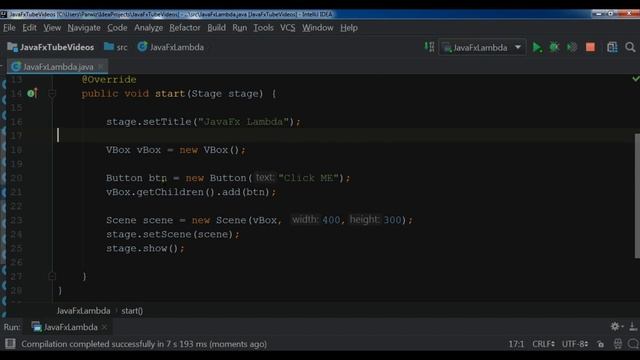 JavaFX Lambda Expression Example (Java GUI Development) #20 смотреть онлайн