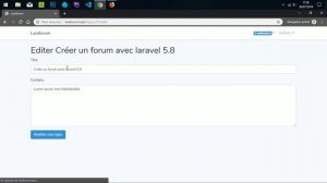 Créer un forum avec Laravel 5.8: Présentation du projet