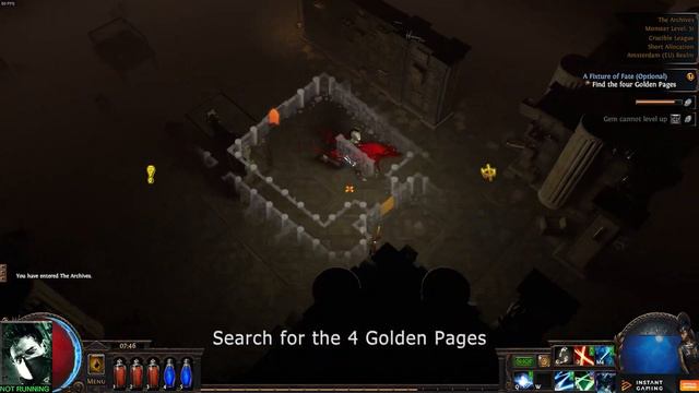 Path of Exile Walkthrough - A Fixture of Fate "Find The Four Golden Pages" Quest Guide