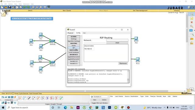 How to Set WAN Network Topology 2 Router 4 Switch With Cisco Packet Tracer | Jubaer Learning Tech