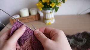 Детский плед спицами в технике "энтрелак" от угла / Entrelac baby blanket