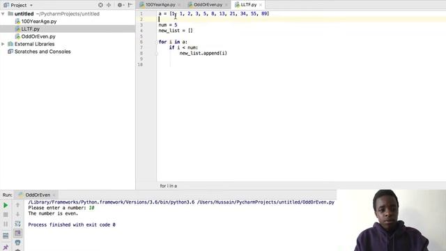 Practice Python: List less than Challenge. смотреть онлайн