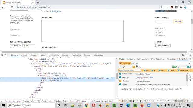 SelectorsHub - XPath and cssSelectors Timesaver Tool
