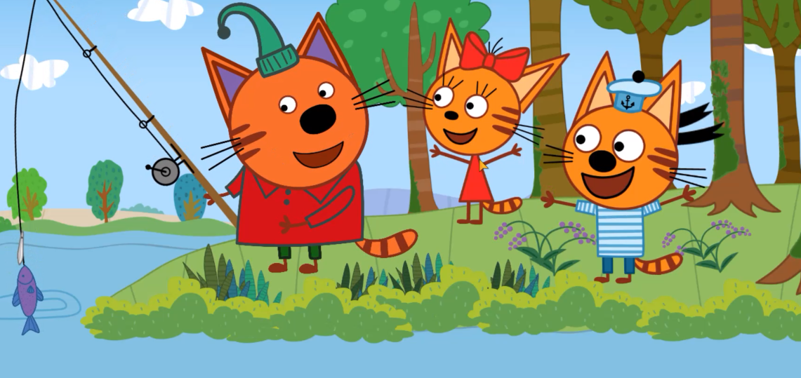 Три кота 8 увлекательная раскраска с анимациями! смотреть онлайн