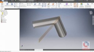 Autodesk Inventor. Построение модели и развертки желоба водосточного 90 градусов
